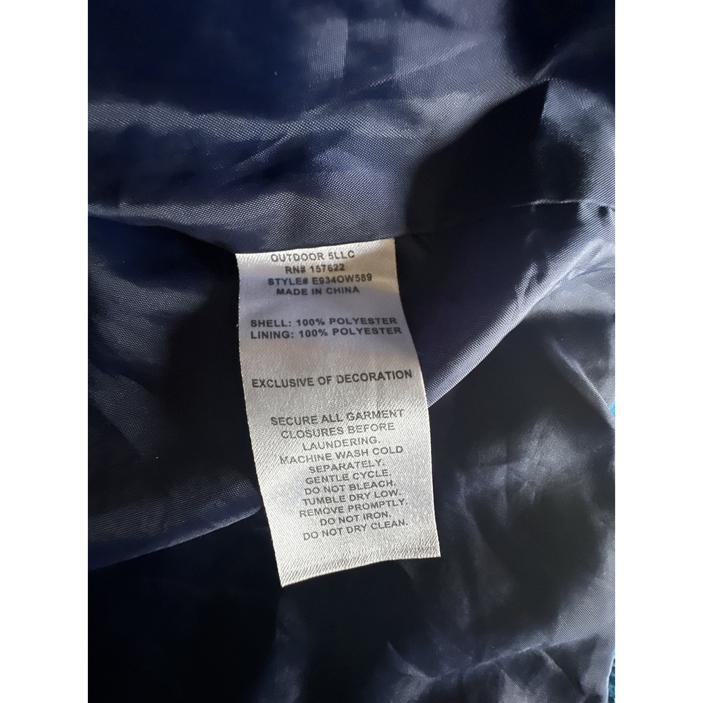 Eddie Bauer Kids Boys Small 7/8 Blue Lightweight Jacket Full Zip Hooded Pockets - Picture 5 of 5
